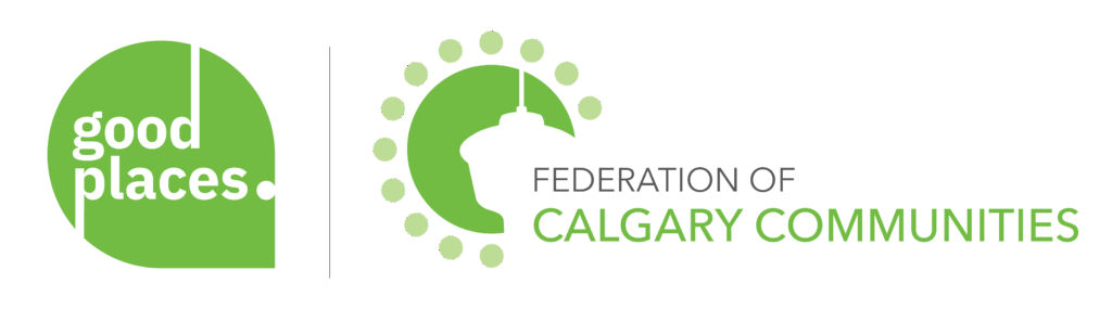 Good Places Logo and Federation of Calgary Communities Logo